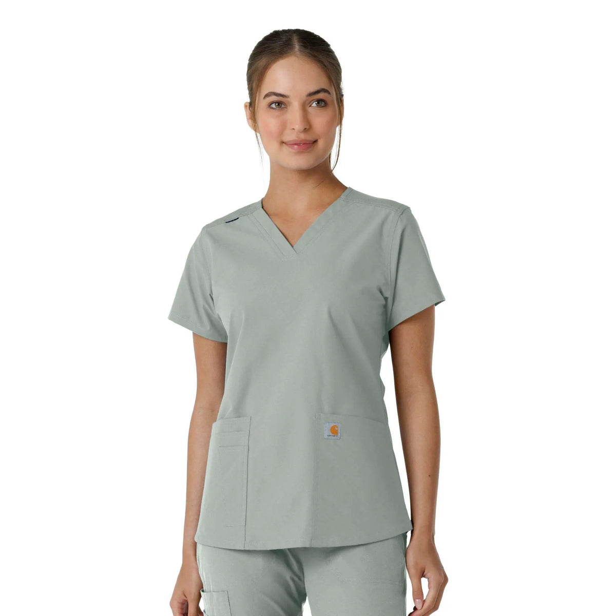 Women's Force Essentials V-Neck Knit Panel Scrub Top