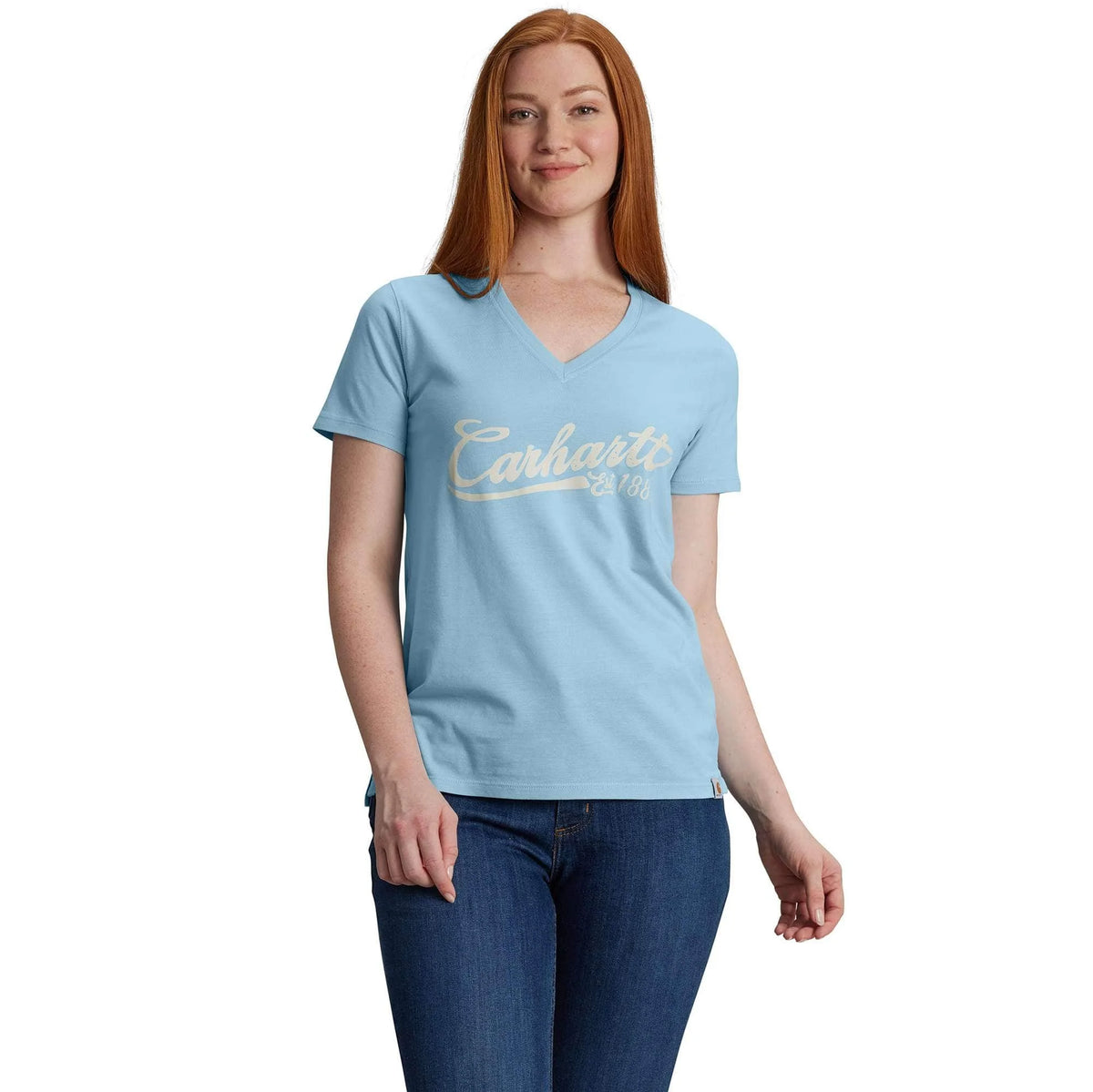 Women's TENCEL™ Fiber Series Relaxed Fit Short-Sleeve Graphic V-Neck T-Shirt