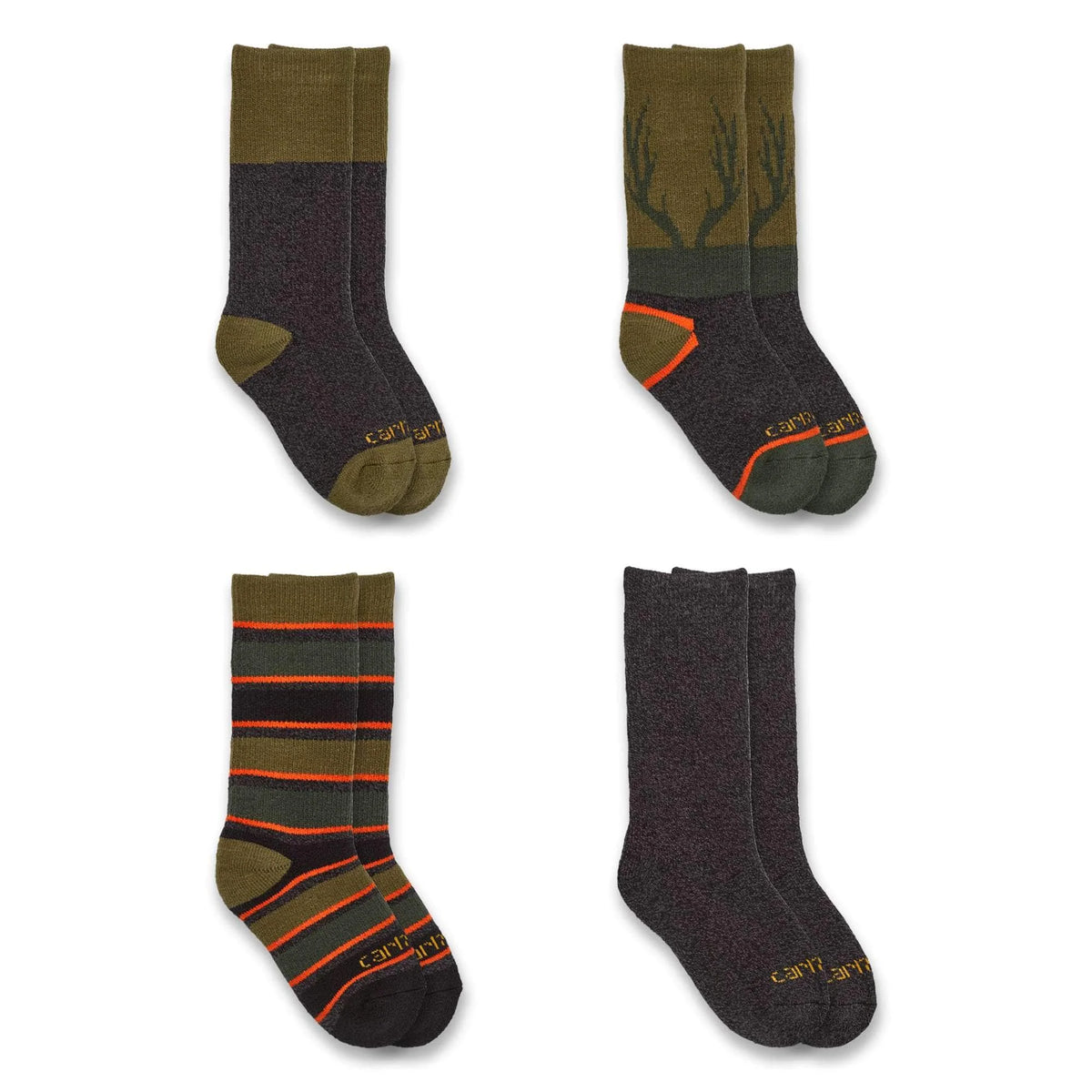 Kid's Heavyweight Crew Sock 4-Pack