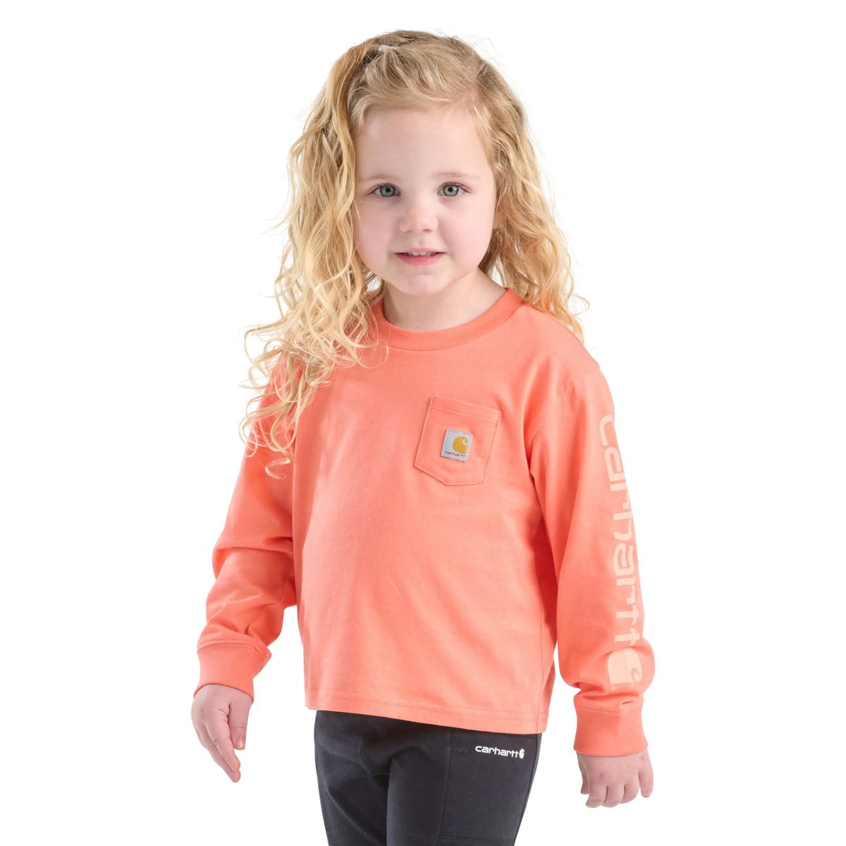 Girls' Long Sleeve Core Logo T-Shirt (Toddler/Child/Youth)