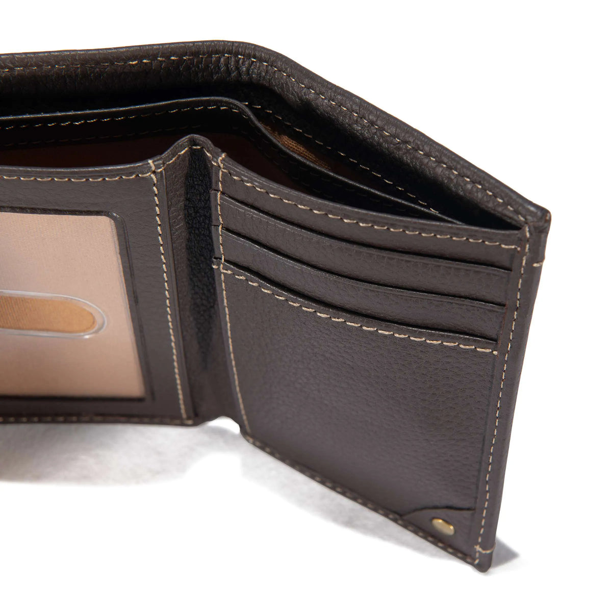 Milled Pebble Trifold Wallet